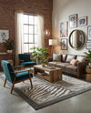 Savannah Sojourn Collection Area Rug -  Kalahari Rectangle Gray and Ivory  lifestyle 31