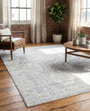 Seville Stripes Collection Area Rug -  Granada (Gray) Rectangle Gray  lifestyle 9