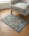 Savannah Soiree Collection Area Rug - Serengeti (Blue) Rectangle Blue  lifestyle 10