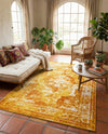 Riviera Elegance Collection Area Rug -  Menton (Orange) Rectangle Orange  lifestyle 26