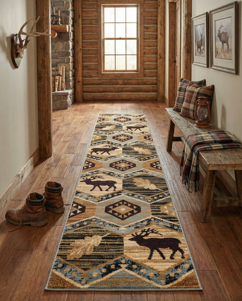 Frontier Trails Collection Area Rug -  Mesa Runner Blue  lifestyle 40