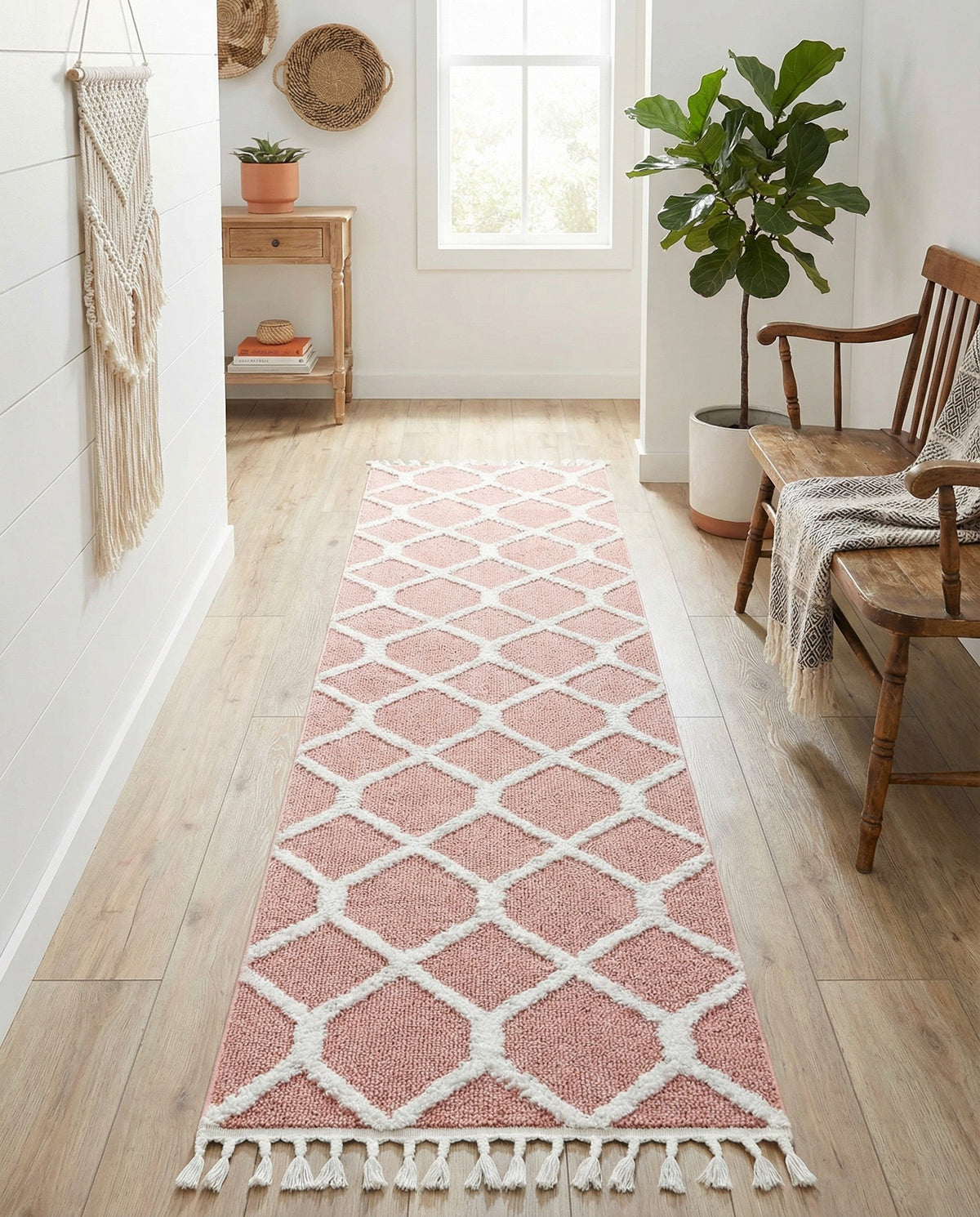 Sahara Chic Collection Area Rug -  Tuareg Runner Pink  lifestyle 159