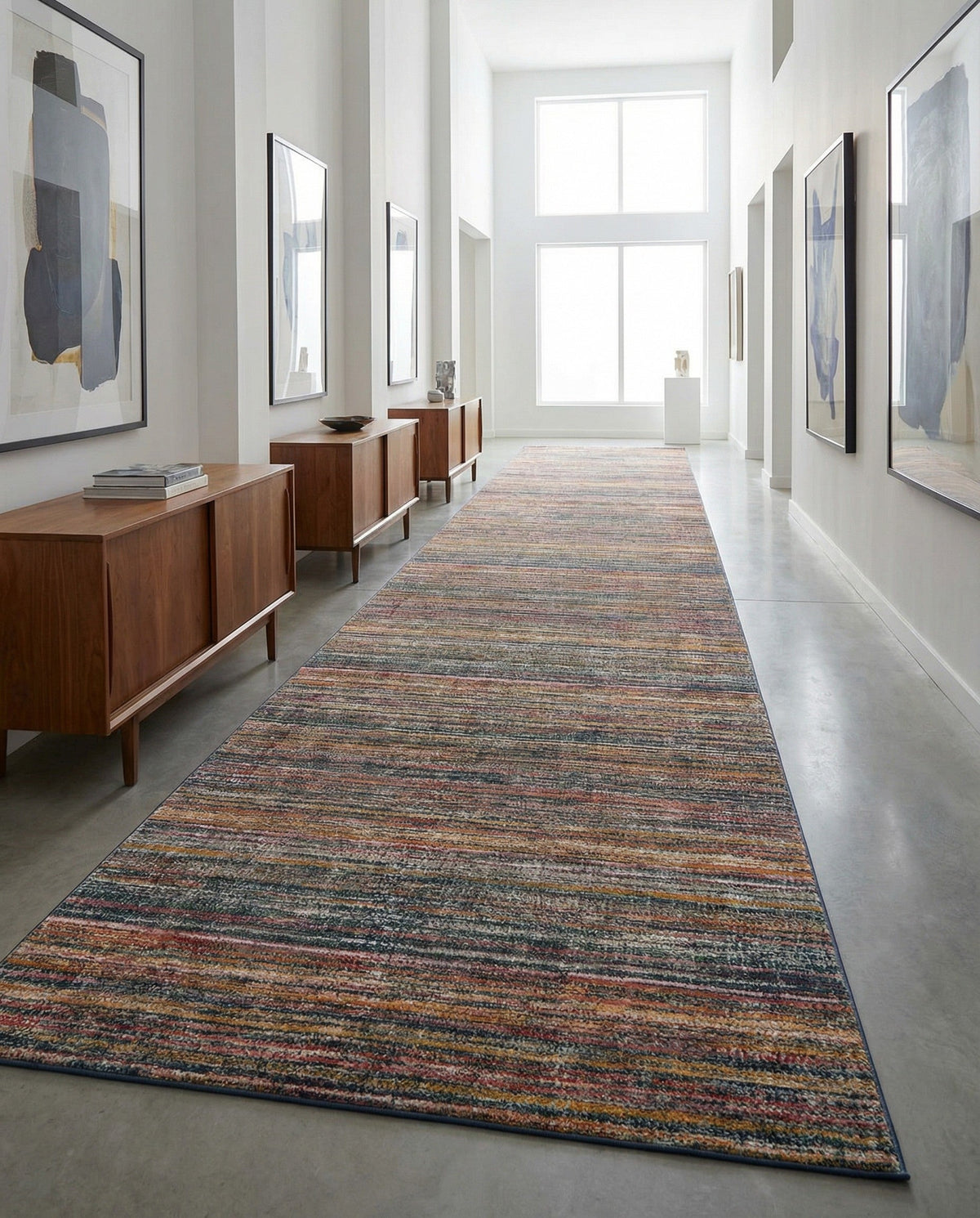 Jewel Oasis Collection Area Rug - Sapphire (Multi) Runner Multi  lifestyle 123