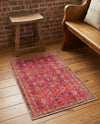 Heritage Elegance Collection Area Rug -  Fontainebleau Rectangle Red  lifestyle 10