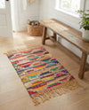 Tulum Trellis Collection Area Rug - Casablanca Rectangle Multi  lifestyle 14