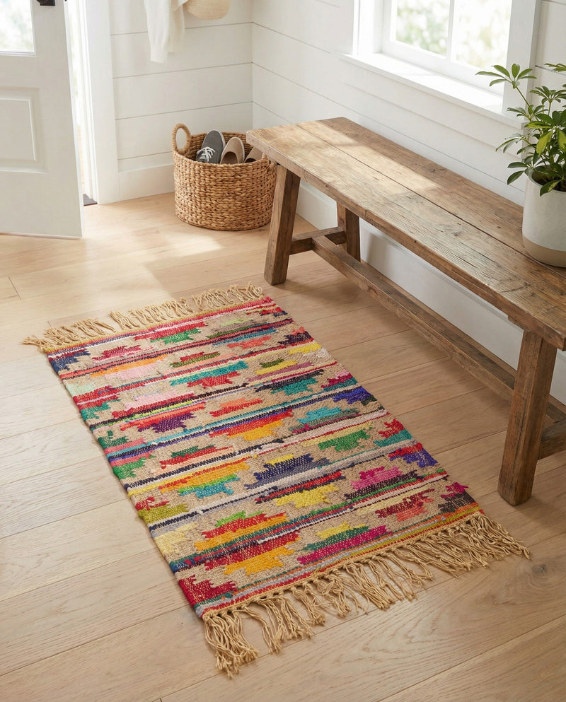 Tulum Trellis Collection Area Rug - Casablanca Rectangle Multi  lifestyle 14
