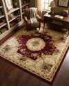 Versailles Elegance Collection Area Rug -  Louveciennes (Red) Square Red  lifestyle 39