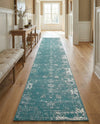 Riviera Elegance Collection Area Rug - Antibes (Turquoise) Runner Turquoise  lifestyle 67