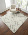 Cozy Haven Shag Collection Area Rug - Serenity (Ivory) Square Ivory  lifestyle 58