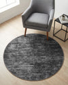Sahara Essence Collection Area Rug - Oasis (Black) Round Black  lifestyle 65