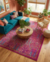 Caribbean Cove Collection Area Rug -  Tobago Rectangle Pink  lifestyle 52