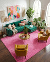 Plush Oasis Collection Area Rug - Serenity (Taffy Pink) Rectangle Taffy Pink  lifestyle 28