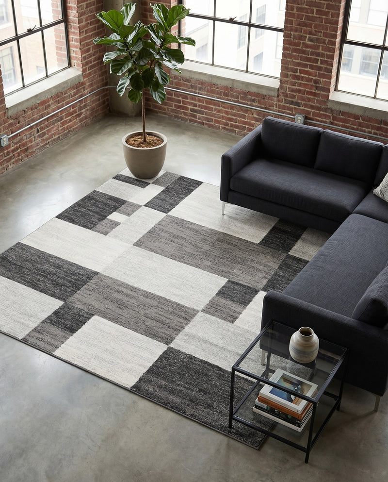Autumn Meadow Collection Area Rug -  Sycamoreside (Gray) Square Gray  lifestyle 42