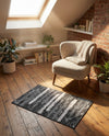 Cathedral Elegance Collection Area Rug - Chapel Rectangle Black  lifestyle 30