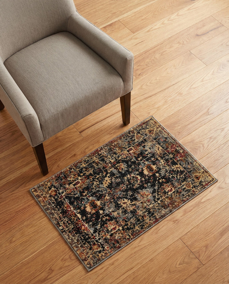 Neptune Elegance Collection Area Rug -  Galatea (Black) Rectangle Black  lifestyle 20