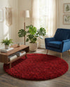 Majestic Manor Collection Area Rug - Versailles (Lipstick) Round Lipstick  lifestyle 56