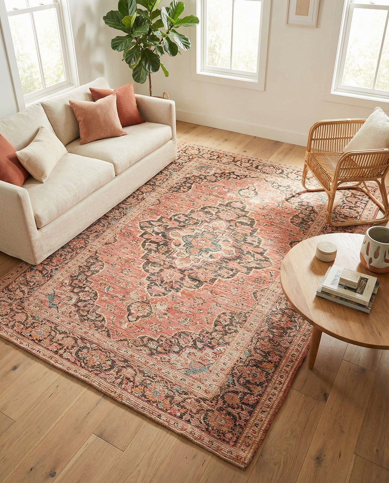 Savannah Threads Collection Area Rug -  Chihuahuan Rectangle Red  lifestyle 5