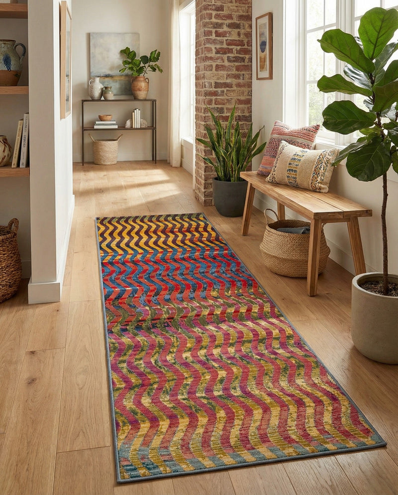 Urban Terrace Collection Area Rug -  Walkway Runner Multi  lifestyle 47