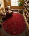 Samarkand Elegance Collection Area Rug -  Konye-Urgench Oval Red  lifestyle 69