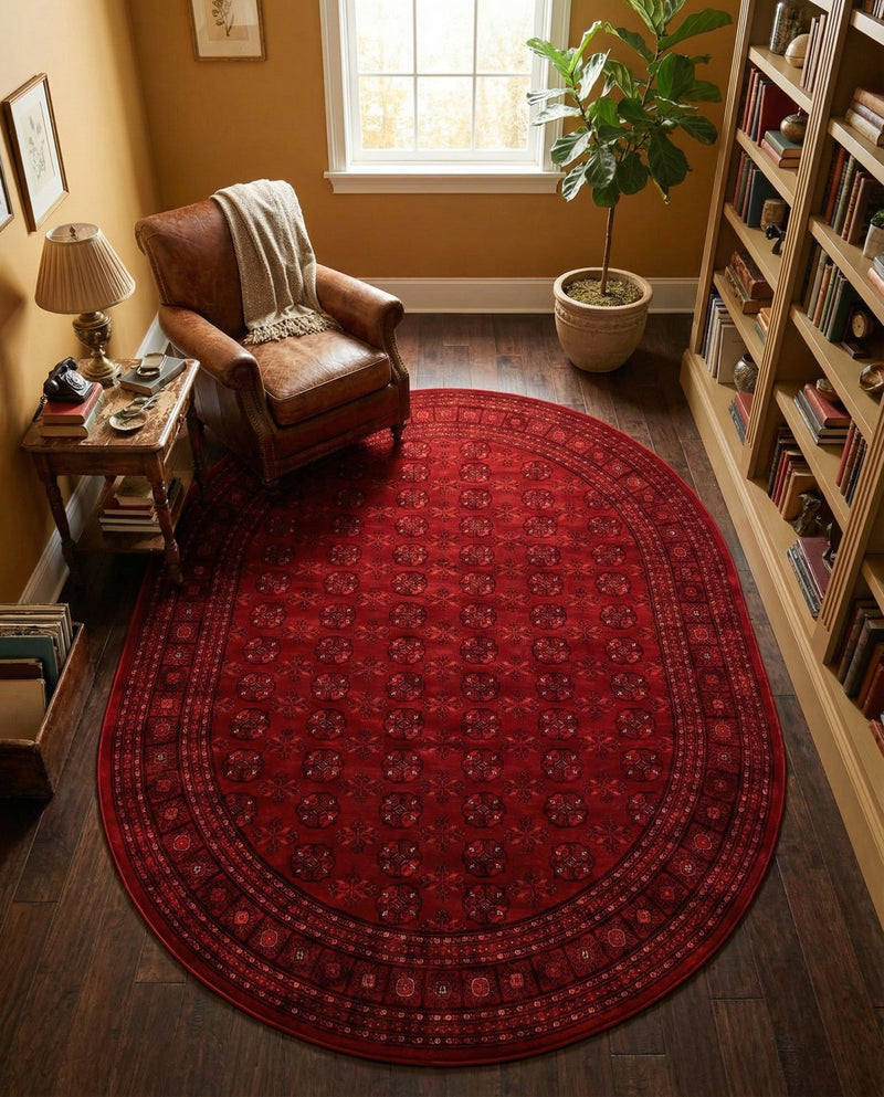 Samarkand Elegance Collection Area Rug -  Konye-Urgench Oval Red  lifestyle 69