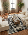 Woven Udaipur Collection Area Rug - Jaipur Rectangle Black and White  lifestyle 8