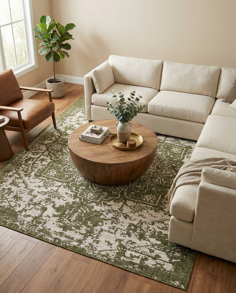 Urban Oasis Rugs Collection Area Rug -  Penthouse (Green) Rectangle Green  lifestyle 6