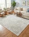 Coastal Haven Collection Area Rug - Seabreeze (Gray) Square Gray  lifestyle 60
