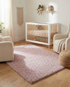 Cozy Comfort Shag Collection Area Rug - Haven (Pink) Rectangle Pink  lifestyle 23