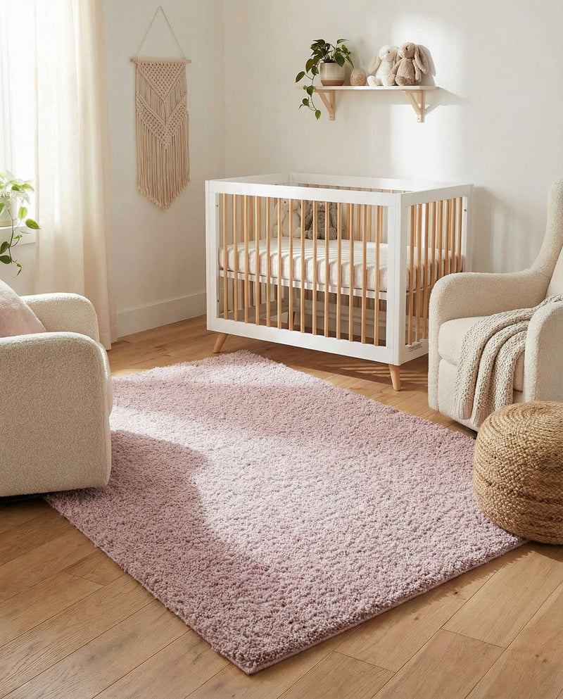 Cozy Comfort Shag Collection Area Rug - Haven (Pink) Rectangle Pink  lifestyle 23