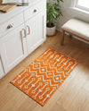 Marrakech Lattice Collection Area Rug - Medina (Orange) Rectangle Orange  lifestyle 22