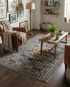 Tabriz Tapestries Collection Area Rug - Azerbaijan (Gray) Rectangle Gray  lifestyle 14