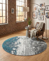 Seville Elegance Collection Area Rug -  Granada Round Gray  lifestyle 37