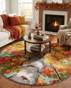Seaside Blooms Collection Area Rug - Eden Round Multi  lifestyle 45