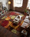 Bistro Lounge Collection Area Rug -  Cappuccino Rectangle Multi  lifestyle 26
