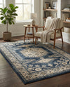 Eden Oasis Collection Area Rug -  Refuge (Dark Blue) Rectangle Dark Blue  lifestyle 21