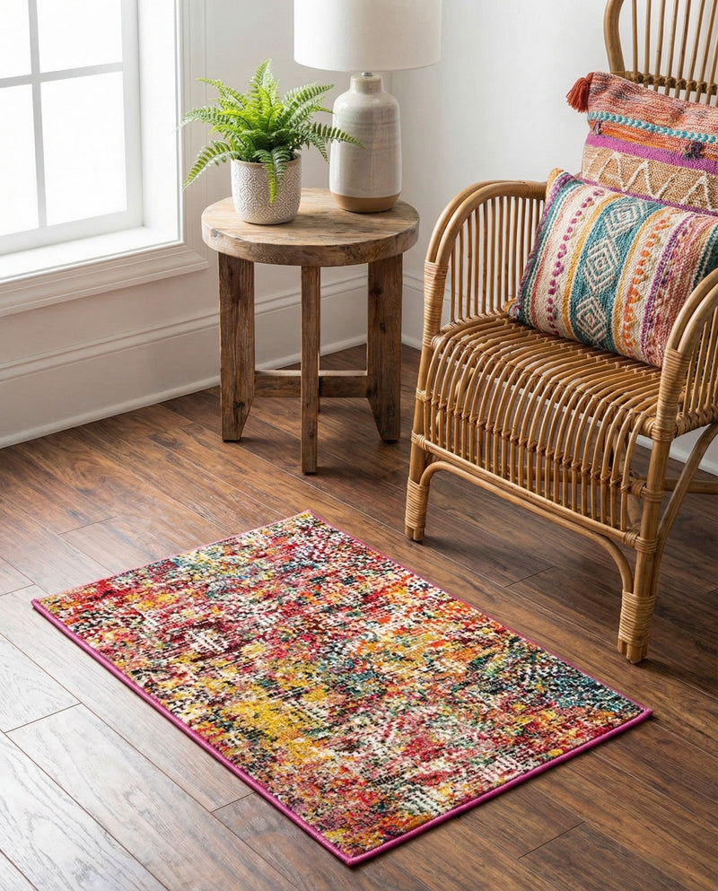 Colorburst Oasis Collection Area Rug -  Azura Rectangle Multi  lifestyle 5