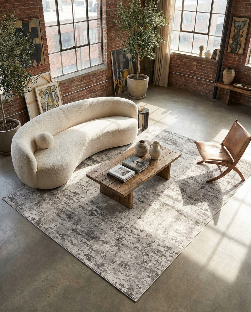 Luminara Sands Collection Area Rug - Elysium (Stone Gray) Rectangle Stone Gray  lifestyle 15