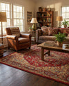Persian Elegance Collection Area Rug -  Khorasan Rectangle Red  lifestyle 15