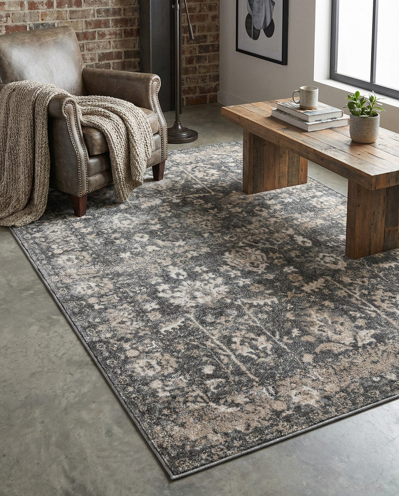 Cascade Range Collection Area Rug -  Shasta (Gray) Rectangle Gray  lifestyle 28