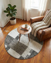 Autumn Meadow Collection Area Rug -  Sycamoreside (Gray) Round Gray  lifestyle 69