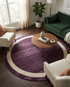 Studio Haven Collection Area Rug -  Alcove (Violet) Round Violet  lifestyle 29