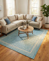 Terrace Fringe Collection Area Rug - Veranda (Aquamarine) Rectangle Aquamarine  lifestyle 18