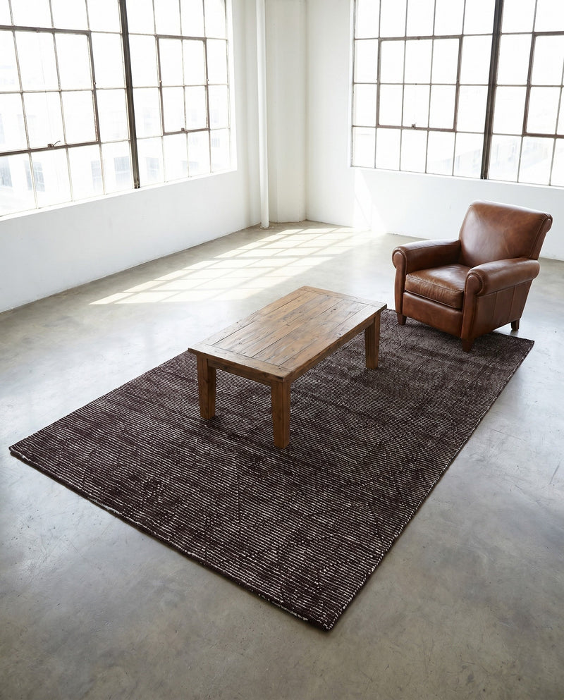 Nordic Loom Geometric Collection Area Rug - Oslo Rectangle Jet Black  lifestyle 13