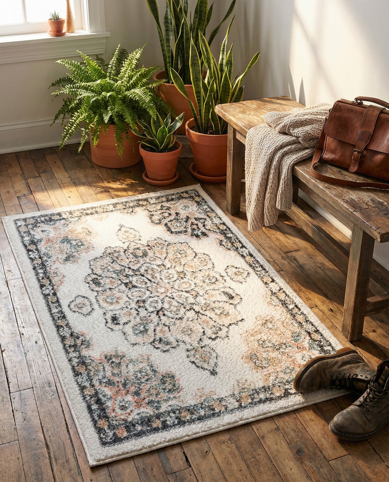 Beverly Grove Collection Area Rug - Melrose (Ivory) Rectangle Ivory  lifestyle 31