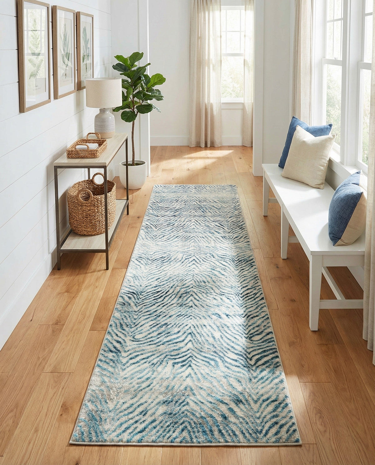 Bloomsbury Elegance Collection Area Rug -  Chelsea Runner Blue  lifestyle 83