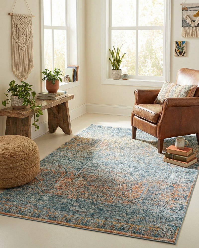Coastal Haven Collection Area Rug -  Oceania Rectangle Multi  lifestyle 17