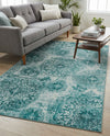 Riviera Elegance Collection Area Rug -  Monaco (Turquoise) Rectangle Turquoise  lifestyle 10