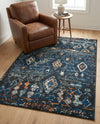Tangier Treasures Collection Area Rug - Casablanca Rectangle Navy Blue  lifestyle 23