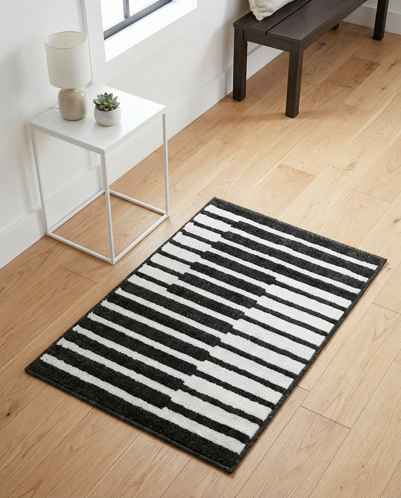 Copenhagen Edge Collection Area Rug -  Vesterbro Rectangle Black  lifestyle 50