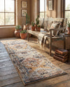 Desert Modern Eco Rug Series Collection Area Rug -  Navajo Runner Khaki Gray  lifestyle 80